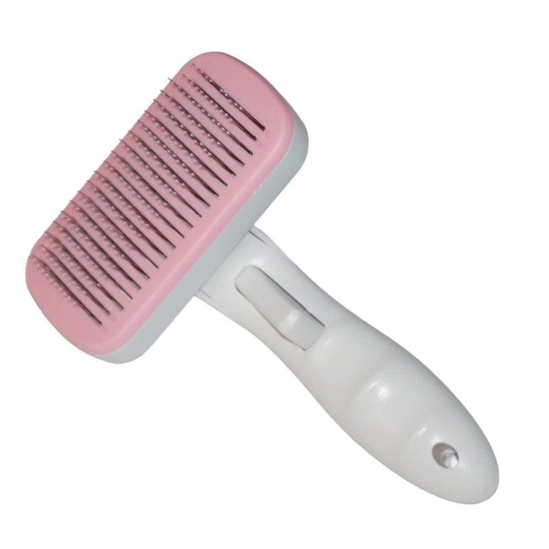 Dog brush, animal hair brush, dog comb, cat brush, undercoat brush, 10 cm pink - PawsPlanet Australia
