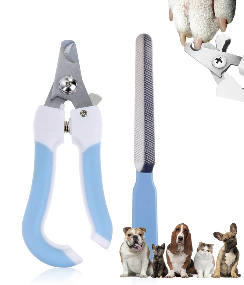 piece dog nail clipper, dog nail file, cat claw cutter, claw scissors for cats, nail scissors for cats, equipped with 1 nail file, for trimming pet claws (blue). - PawsPlanet Australia
