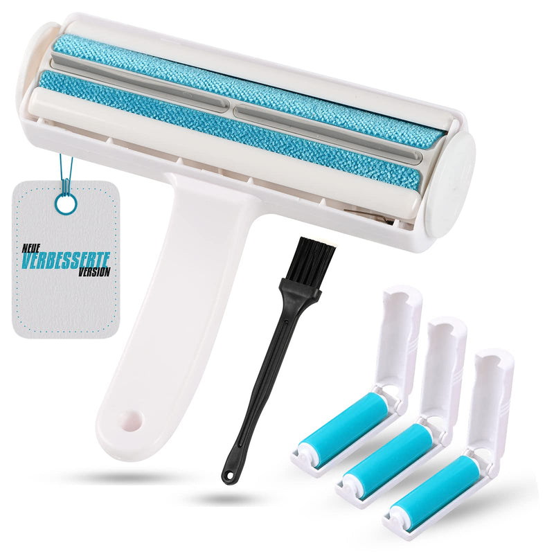 PetCay New Pet Hair Remover Cat Hair Remover for Dog Hair & Cat Hair + 3 Lint Roller & Cleaning Brush - Lint Brush Animal Hair Removal from Sofa, Clothes & Car - PawsPlanet Australia