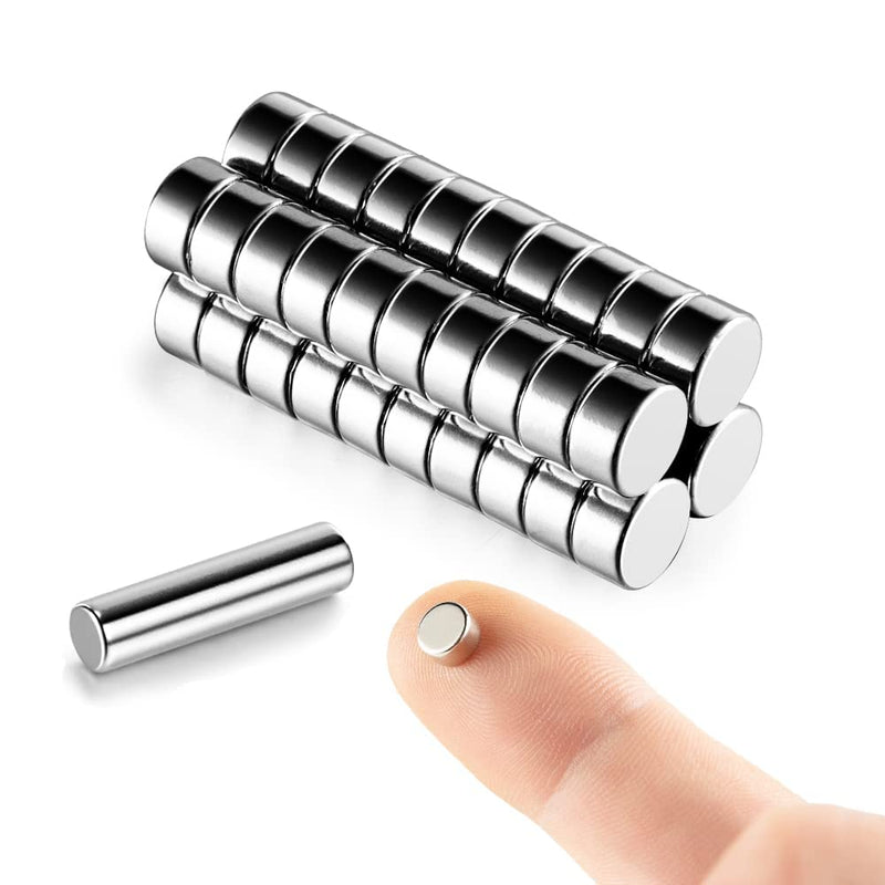 40 pieces 6x3 mm small magnets for crafts - MEALOS mini magnets small button magnets micro magnets neodymium magnets rare earth magnets - round fridge magnets also for miniatures, model making, crafts 6x3mm 40pcs - PawsPlanet Australia