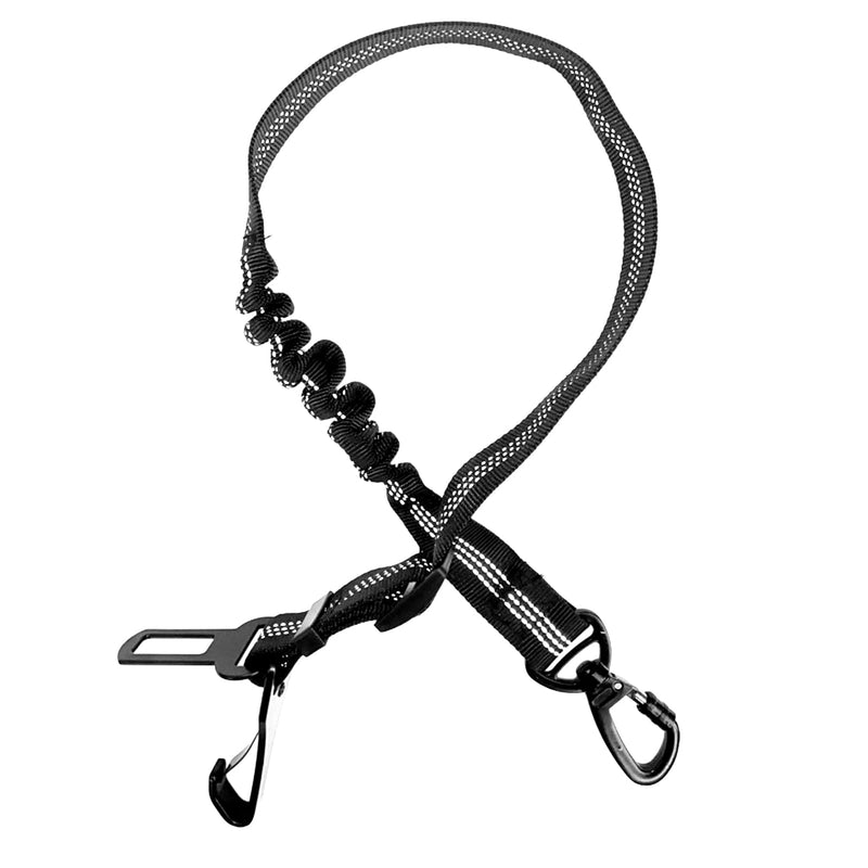 Firschoie dog car seat belt, 3-in-1 dog belt for the car, dog seat belt with elastic shock absorption, thick zinc alloy, double secure bolt hook and double buckle - PawsPlanet Australia