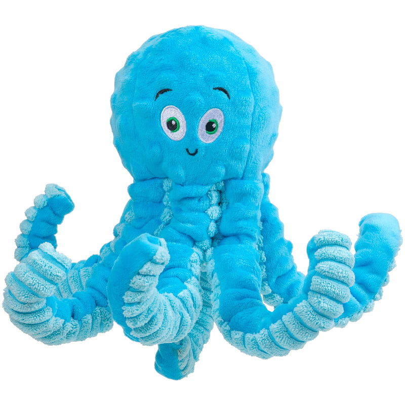 Pubialo Dog Toy for Large Dogs, Cute Squeaky Dog Toy with Crackling Paper Filled Plush Dog Toy for Puppies, Small and Large Dogs (Blue, Octopus) Blue - PawsPlanet Australia