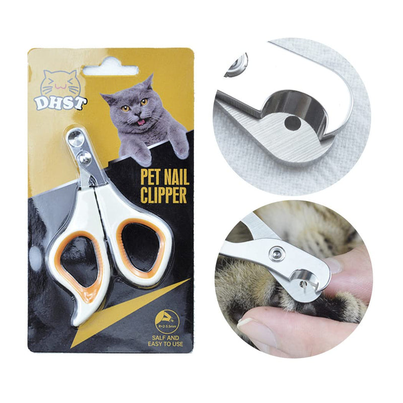LUTAKU Pet Nail Clippers Update Version Cat and Kitten Claw Nail Clippers for Trimming Professional Pet Nail Clippers Ideal for Cats, Puppies, Kittens and Small Dogs (Orange) Orange - PawsPlanet Australia