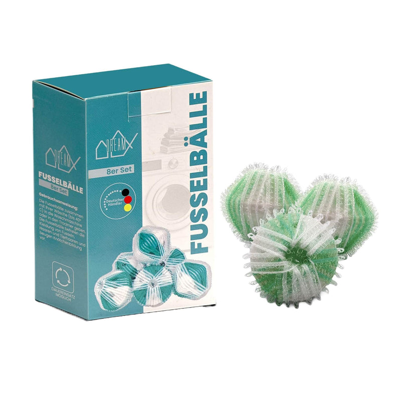 DreamX® 8 lint balls for the washing machine - pet hair remover washing machine, lint catcher, laundry ball removes hair - lint balls - pet hair catcher, dog hair washing machine, dust catcher - PawsPlanet Australia