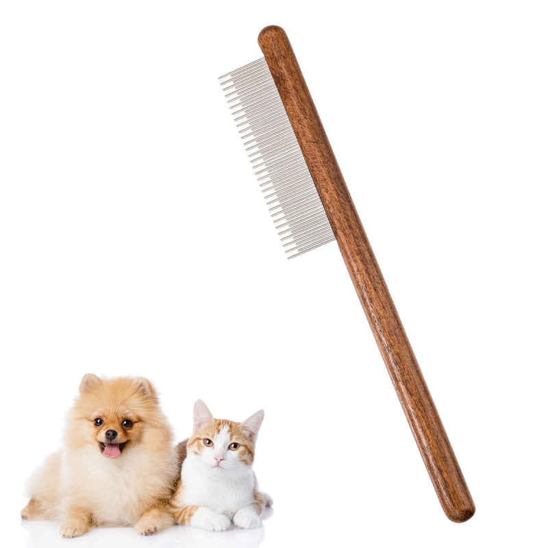 Cat brush, dog brush, lice comb with wooden handle, flea comb for dogs and cats with tangled short/long hair, brush for pet care - PawsPlanet Australia