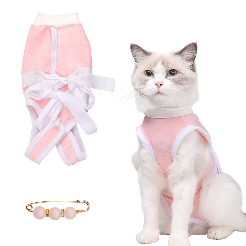 URROMA 1 PC Cat Recovery Suit Cat Wound Surgery E-Collar Alternative for Cats Dogs Post Surgery for Cats Pets S - PawsPlanet Australia