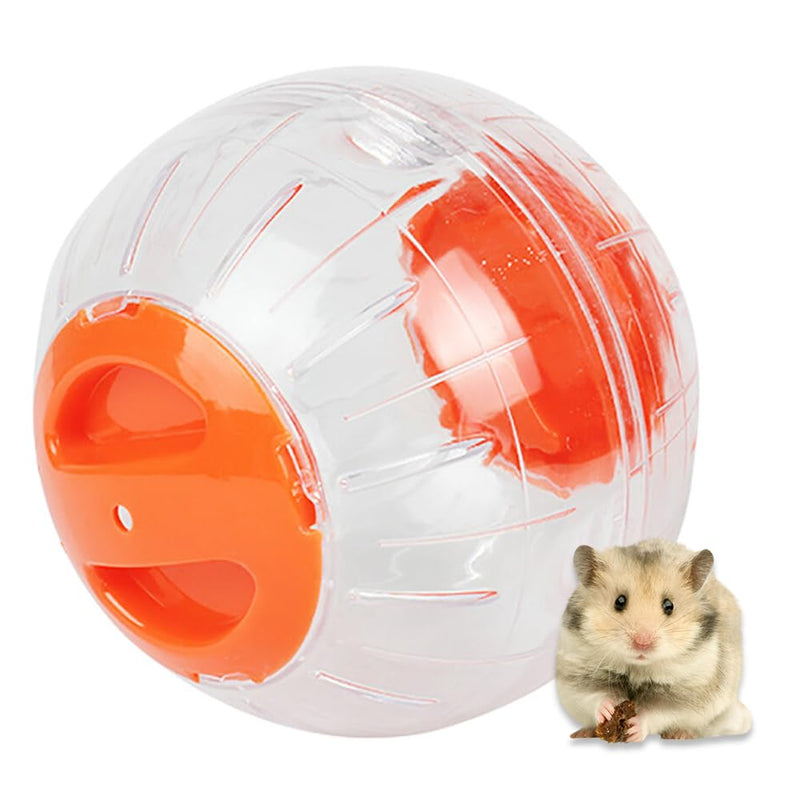 Hamster ball, diameter 12 cm, hamster running ball, hamster ball, exercise ball, sports ball, plastic roller ball, running ball, jogging ball, small animals toy for hamsters, rats, gerbils (orange). - PawsPlanet Australia
