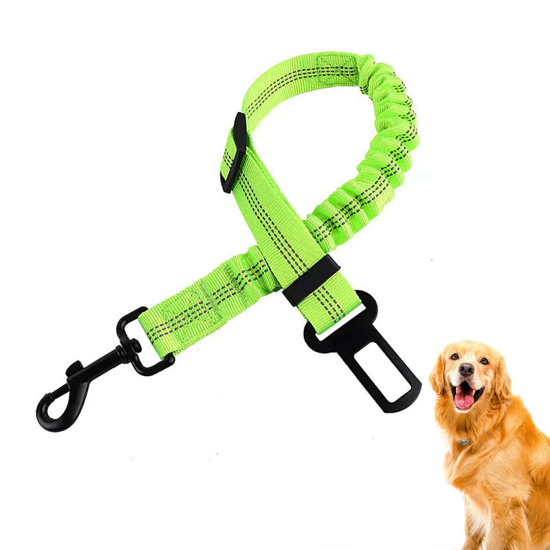 Dog seat belt, dog belt for car, adjustable, car dog seat belt, dog safety harness for car, green - PawsPlanet Australia