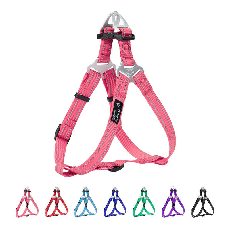 EXCELLENT ELITE SPANKER Step in Dog Harness Adjustable Non-Pull Dog Harness Puppy Harness for Small Medium Large Dogs Training Walking Pet Harness (PIK, L) - PawsPlanet Australia