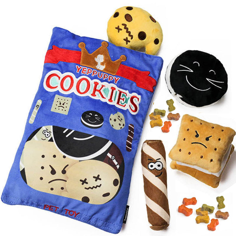 YEPPUPPY Sniffing Puzzle Toy for Dogs - Dog Enrichment, Mental Stimulation with Squeaky Sound for Natural Food Search (Cookie Shape) - Dog Toy for Small, Medium, Large Dogs Biscuit Shape - PawsPlanet Australia
