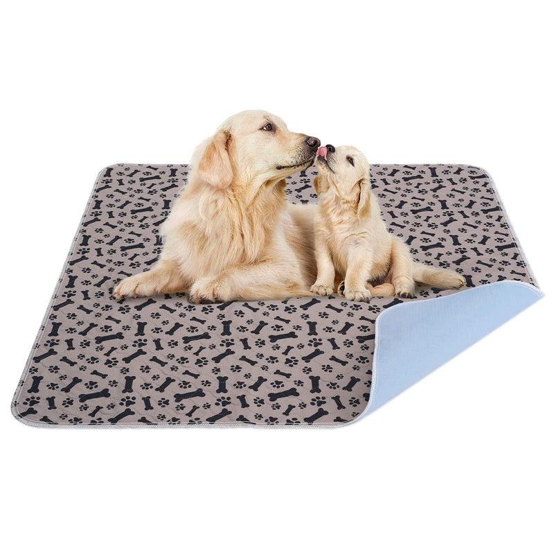 Snagle Paw Washable Pet Urine Pad, 90*105cm Reusable Pet Training Pads, Non-Slip PIPI Pads, Quick Absorbing Puppy Pads Mat for Dogs, Guinea Pigs, Cats 90*105cm (1 PCS)-Beige - PawsPlanet Australia