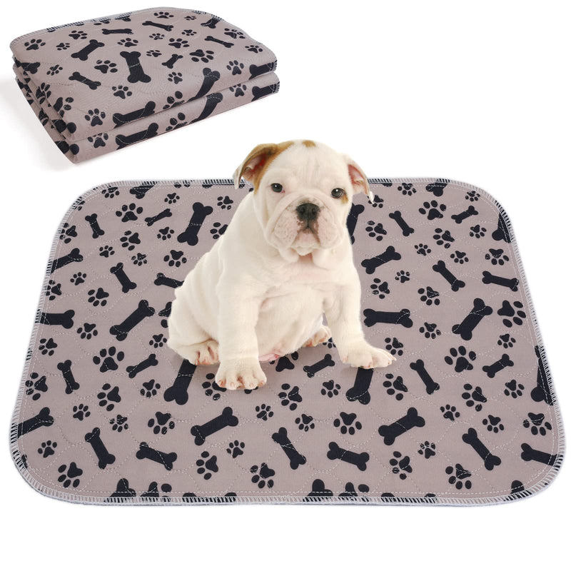Snagle Paw Washable Pet Urine Pad, Set of 2 70*90cm Reusable Pet Training Pads, Non-Slip PIPI Pads, Quick Absorbing Puppy Pad Mat for Dogs, Guinea Pigs, Cats 70*90cm (2 PCS)-Beige - PawsPlanet Australia