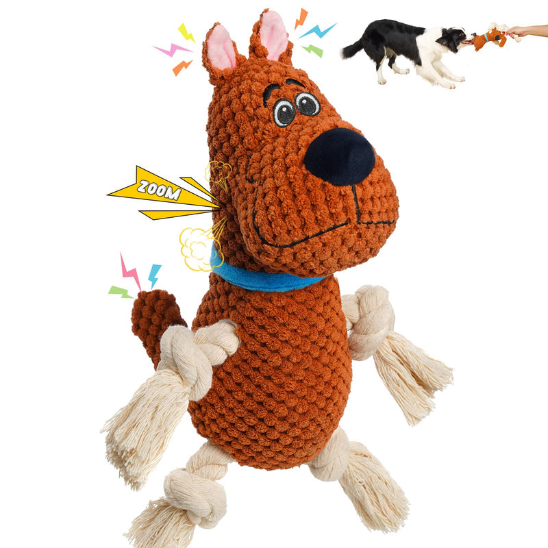 Petcronies Dog Toy Large Dogs, Tug of War Cuddly Toys for Dogs, Interactive Dog Toy Squeaky, Relieves Boredom Plush Chew Toy for Puppies Small Medium Dogs (Brown) Brown - PawsPlanet Australia