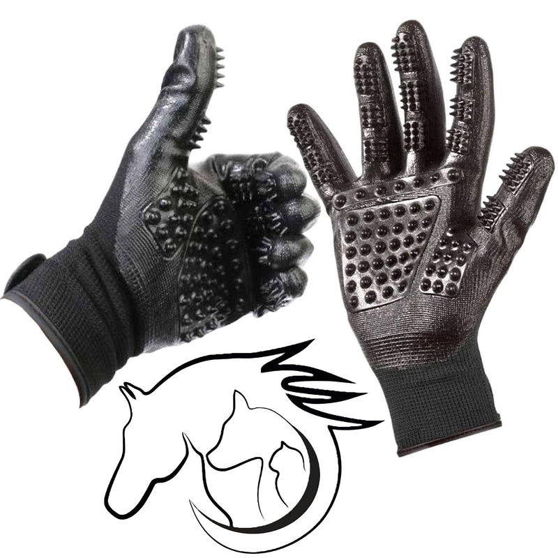 Pet Pro Care Pet Grooming Glove, Gentle Grooming for Cats, Dogs and Horses - As a Fur Brush for Dogs, Massage Glove, Cat Brush or for Grooming, Combing and Washing (1 Pair) - PawsPlanet Australia