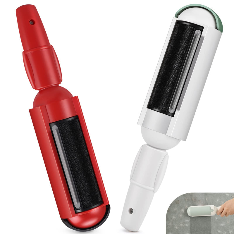 Onezebra Pet Hair Remover Reusable Lint Rollers Dust Remover Cat & Dog Hair Remover Roller Environmentally Friendly Pet Fur Remover Brushes for Clothes, Carpet & Rugs (Red + White) - PawsPlanet Australia