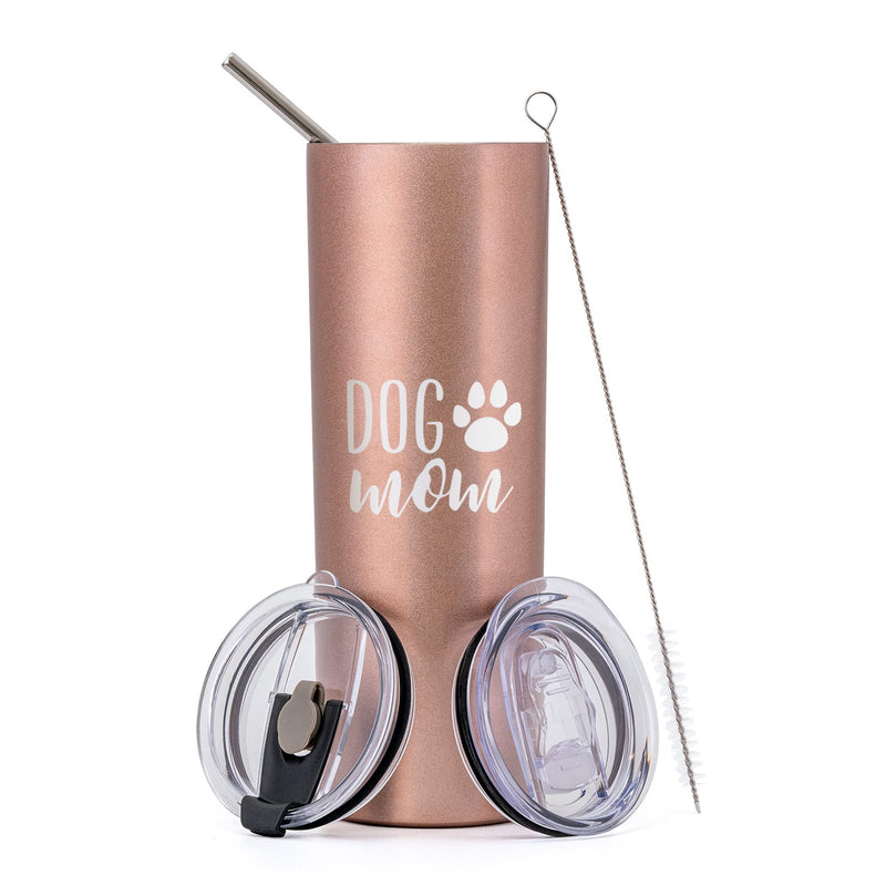 Dog Mom Gift Mug for Women, Dog Mom Gift Mug for Mother's Day, Birthday, Travel Mug for Dog Lovers, 20 Oz Double-Walled Tumbler Drinking Cup, Camping Mug with Straw and Lid Dog Mom - PawsPlanet Australia