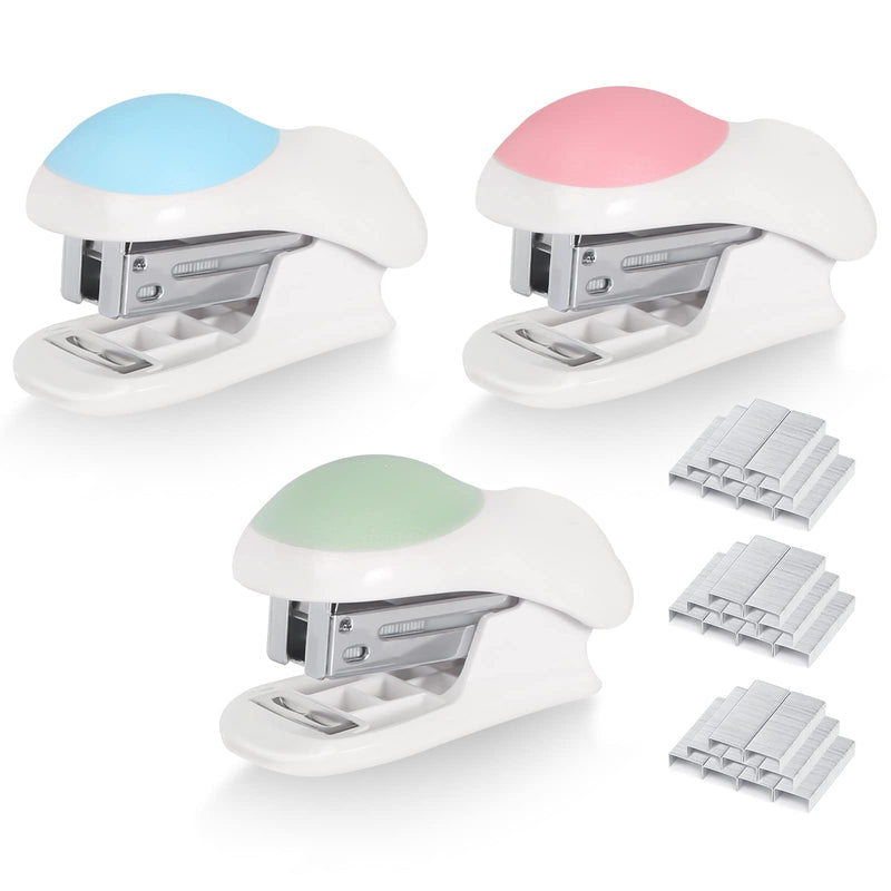 Mini stapler, 3 pack mini stapler set, small stapler, mini stapler, small staple set, manual table stapler with staples for schools, workplaces, families - PawsPlanet Australia