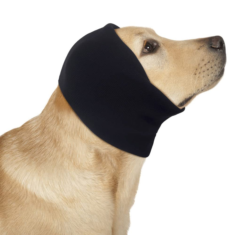 COMFPET Earmuffs Without Flap for Dogs, Dog Pacifier for Ear Hematomas, Dog Earmuffs, Ear Protection for Cats and Dogs, Ear Care, M(Black) Black - PawsPlanet Australia