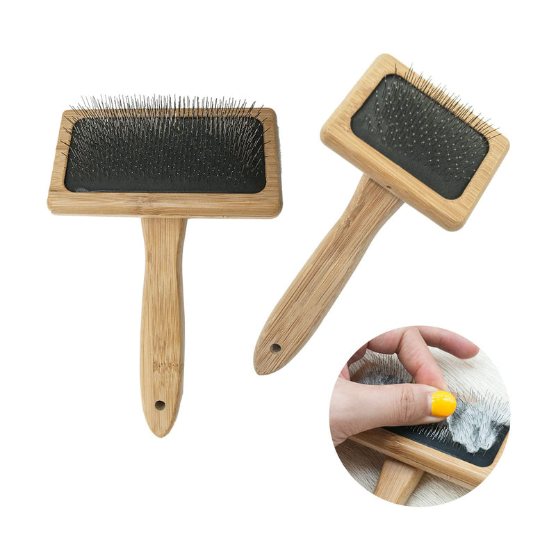 2pcs Wooden Carding Brushes, Carpet Tassel Brushes Cotton Rope Weaving Comb Wooden Hand Carders for Carpet Needle Felting Felt Project Gift Needle Felting Lovers - PawsPlanet Australia