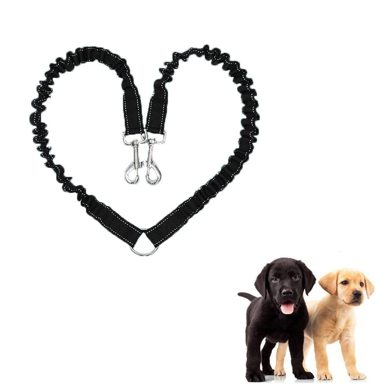 JVHLOV dog leash for 2 dogs, double leash, adjustable 360° rotating dog leash, double dog double leash, walking trainer leash for two dogs, for small, medium and large dogs, black - PawsPlanet Australia