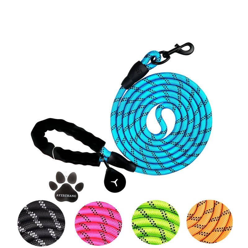 Strong dog leash, 3M/2M, suitable for medium and large dogs, with comfortable padded handle and high reflective line (Blue, 3M) Blue - PawsPlanet Australia