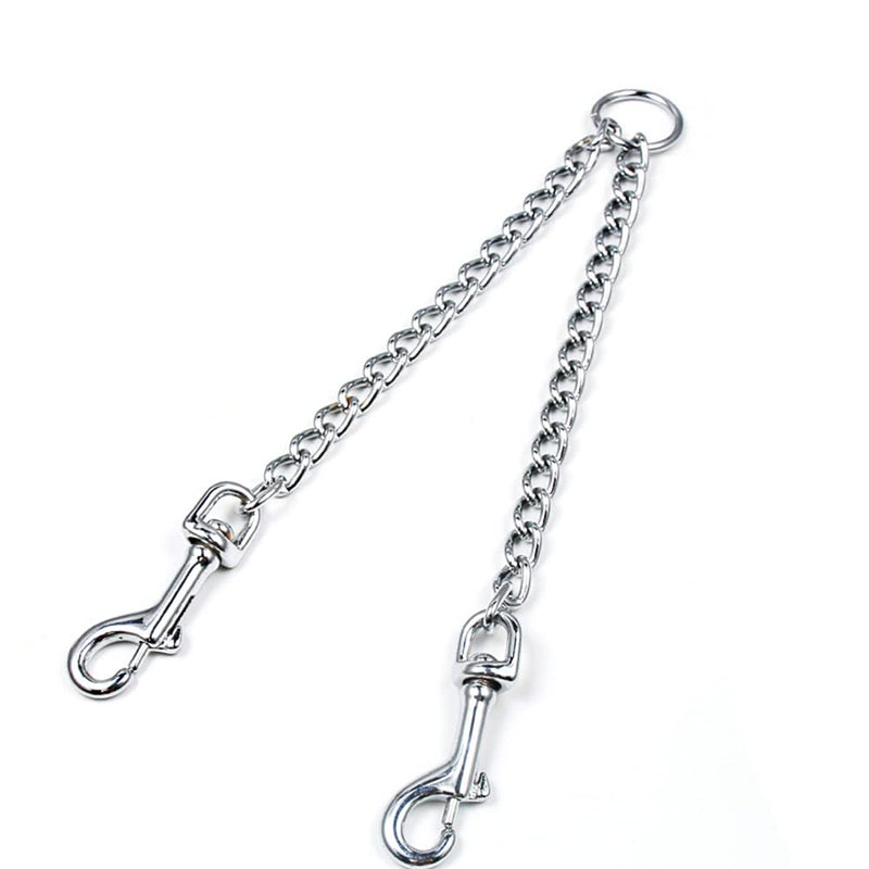 JVHLOV Double Metal Dog Leash, 360° Rotating Splitter for Two Dog Leashes, Double Dog Clutch, Double Leash, for Twins and Large Medium and Small Dogs - PawsPlanet Australia
