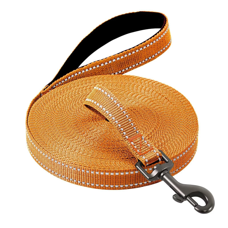 COMSLE drag leash for dogs, 3 m / 5 m / 10 m / 15 m / 20 m, robust long dog leash, reflective training leash with padded handle and hand strap, training leash for small to large dogs - PawsPlanet Australia