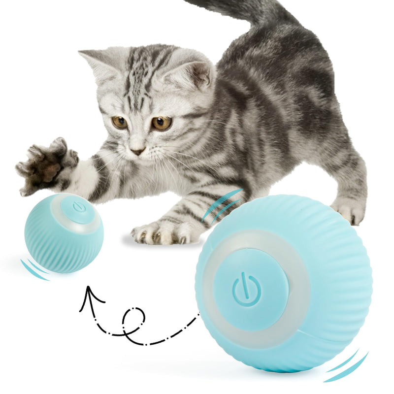 Weinlichkeit Interactive Cat Toy Ball, 360° Self-Rotating Electric Ball, Cat Ball with LED Light, USB Rechargeable Funny Balls Toy for Cats - PawsPlanet Australia