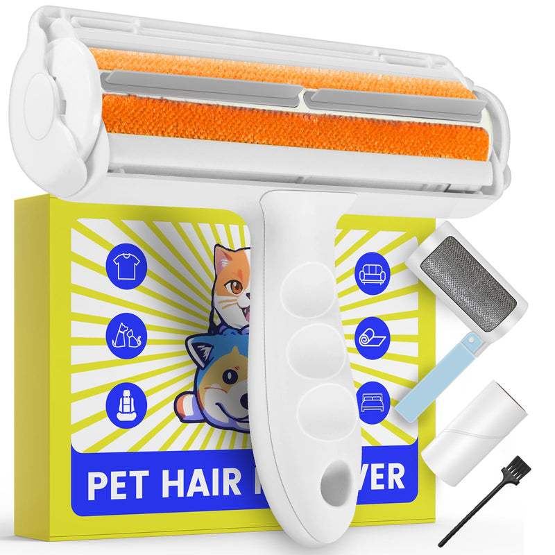 Pet Hair Remover - Pet Hair Lint Roller for Dogs and Cats - Hair Remover for Sofas, Furniture, Carpets, Car Seats, Reusable Lint Roller with Self-Cleaning Base Recyclable - PawsPlanet Australia