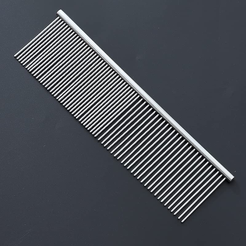 Stainless steel metal pet combs, metal comb metal comb dog stainless steel pet comb cat comb long hair rounded teeth dog comb - PawsPlanet Australia