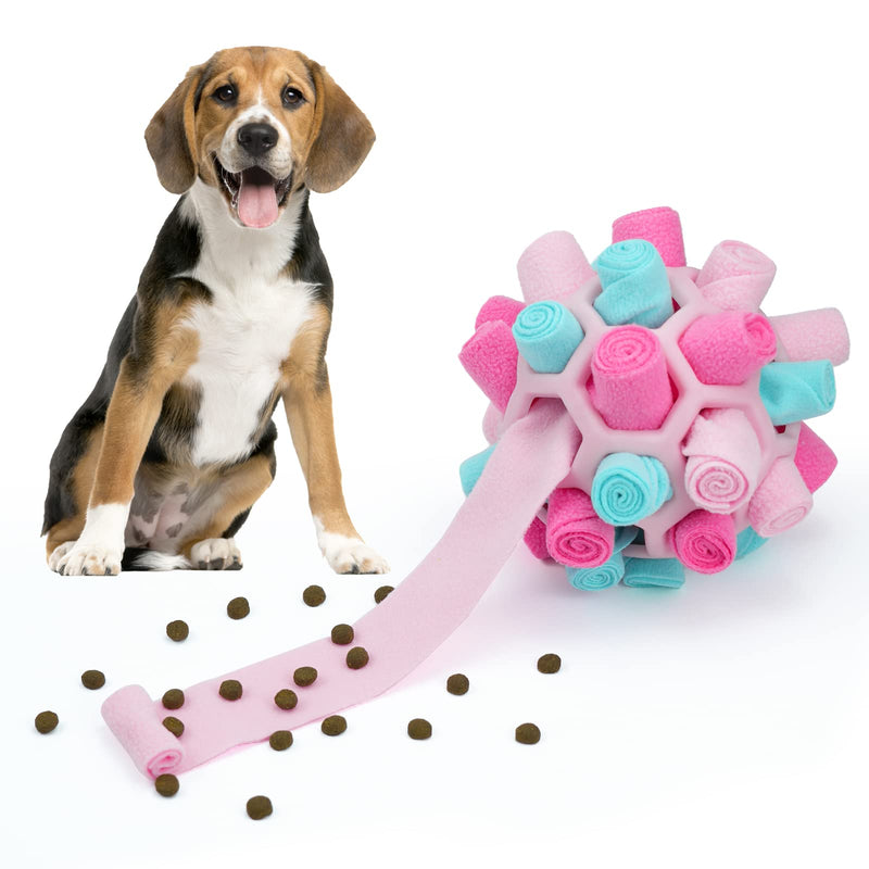 Larimuer Snuffle Ball for Dogs, Sniffing Carpet Snuffle Toy Interactive Dog Toy Portable Pet Snuffle Ball Toy for Small Medium Dogs Pet (Summer Pink) Summer Pink - PawsPlanet Australia