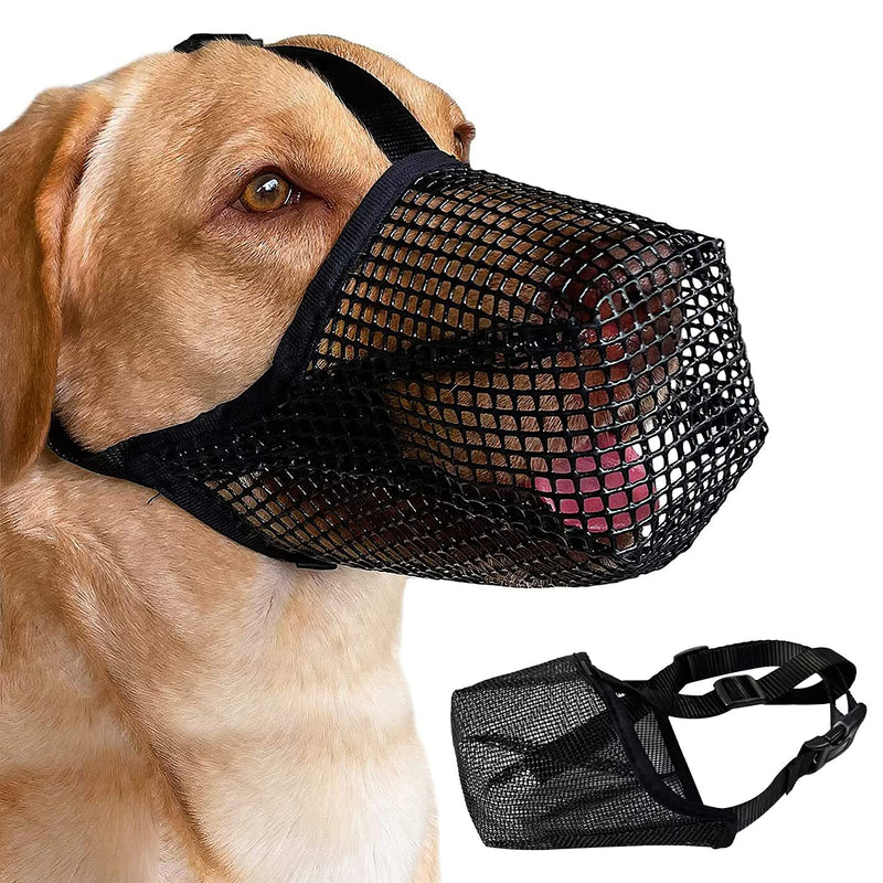 Muzzle for dogs, dog muzzle soft and comfortable, mesh dog muzzle, adjustable breathable muzzle for medium dogs, large dogs, prevents biting, chewing - PawsPlanet Australia
