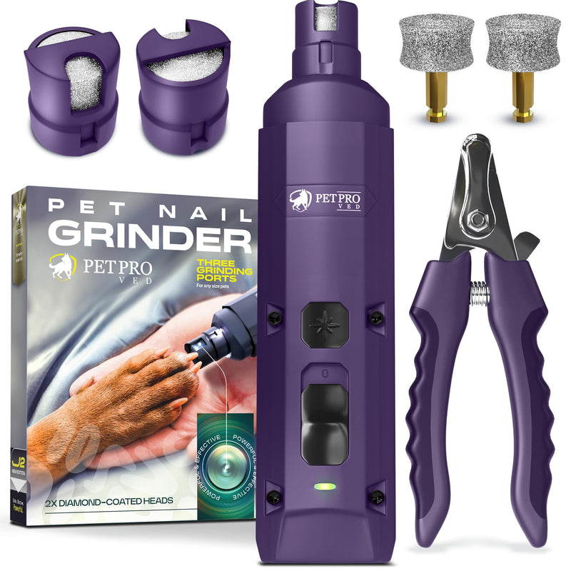 PetProved Claw Grinder for Dogs with LED Light Claw Grinder Dog Claw File for Dogs Claw Grinder Claw Scissors Dog Claw Trimmer Dog File Claw Nail File Electric - PawsPlanet Australia