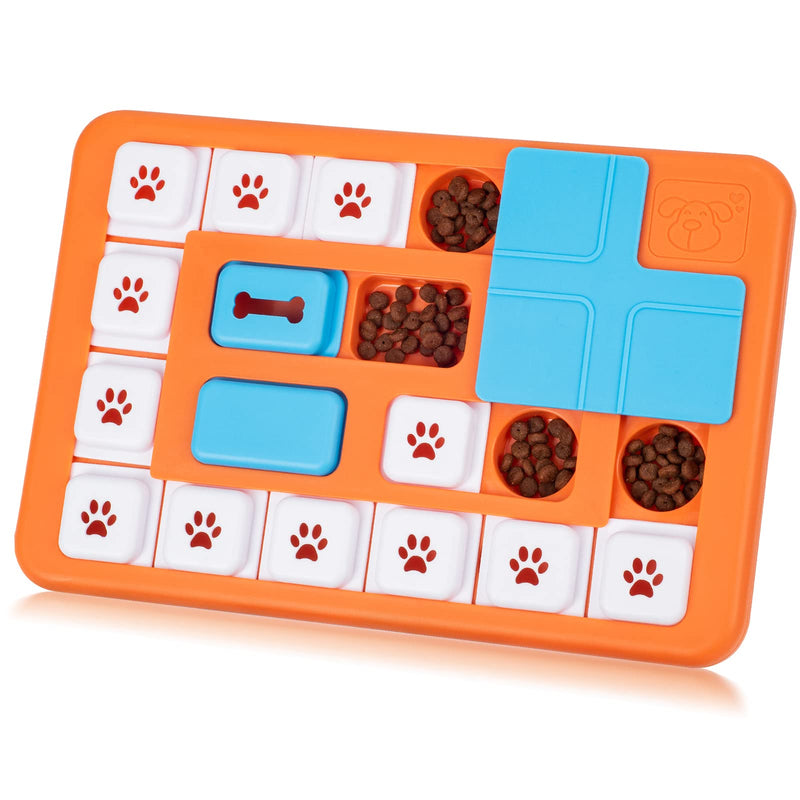 DSHZHM Intelligence Toy for Dogs, Dog Toy for IQ Training and Mental Stimulation, Dog Toy Intelligence Level 3 Level 3 - Keyboard (Orange) - PawsPlanet Australia