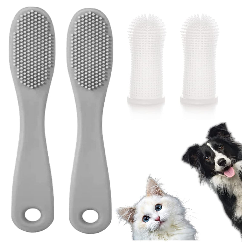 Pack of 4 finger cots toothbrush dog, pet finger toothbrush, silicone cat toothbrush, dog toothbrush silicone, cat toothbrush finger cot, dog toothbrush, for dogs, cats, pet dental care - PawsPlanet Australia