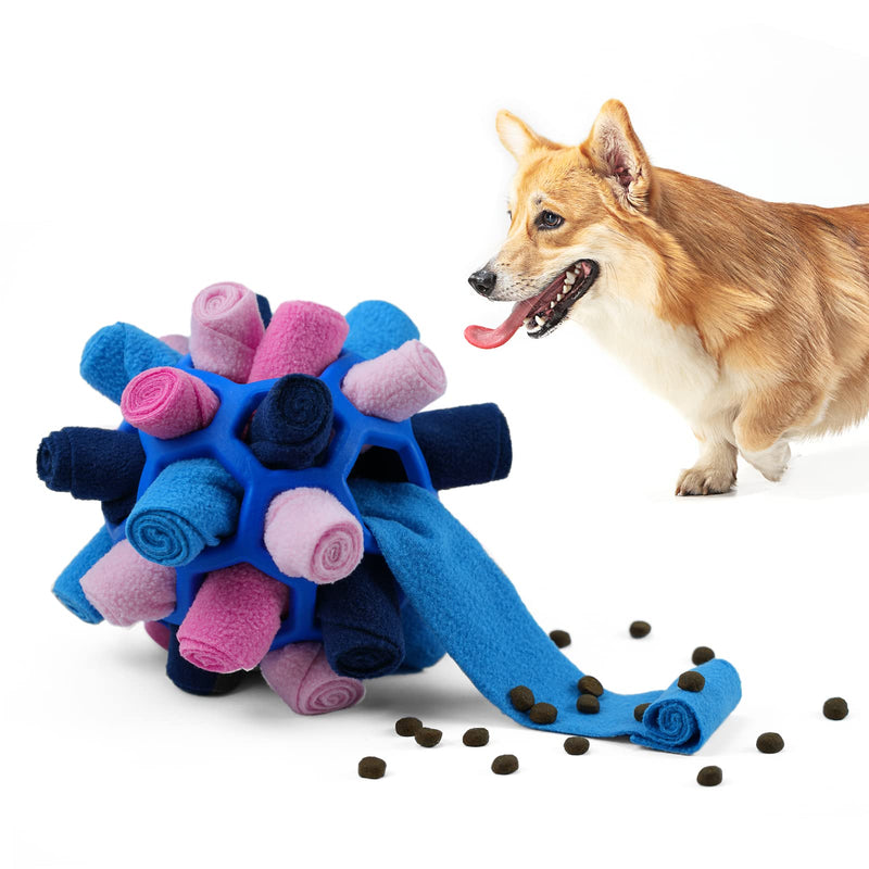 Tesytto Sniffing Ball for Dogs Interactive Dog Toy Encourage Natural Food Ability Slow Food Training Bite Resistant Puppy Play Portable Dog Intelligence Toy (Epic Blue) Epic Blue - PawsPlanet Australia