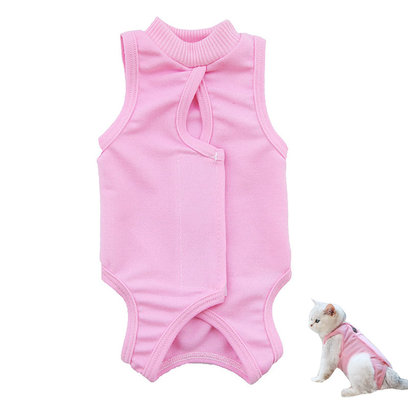 Fayemint Recovery Suit Cat, Pet Protective Clothing, Recovery Suit Cat Pink, for Surgery, Treatment, Weaning and Castration of Skin Diseases in Pets (M, Pink) - PawsPlanet Australia