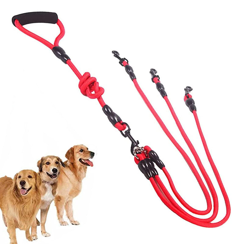 3-in-1 Dog Leash, 3-Way Dog Leash with Padded Handle 360° Rotatable No Tangle Dog Leash for 3 Dogs Pet Dog Lead Chain 1.5m for Medium Small Dogs Multiple Pets - PawsPlanet Australia