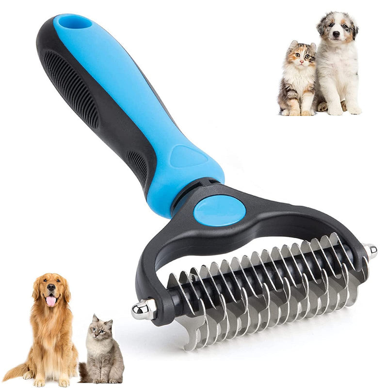 Undercoat brush, undercoat brush de-matting curry comb, premium cat brush, dog brush for undercoat, long hair pet hair remover, de-matting curry comb remover for undercoat for cats, dogs - PawsPlanet Australia