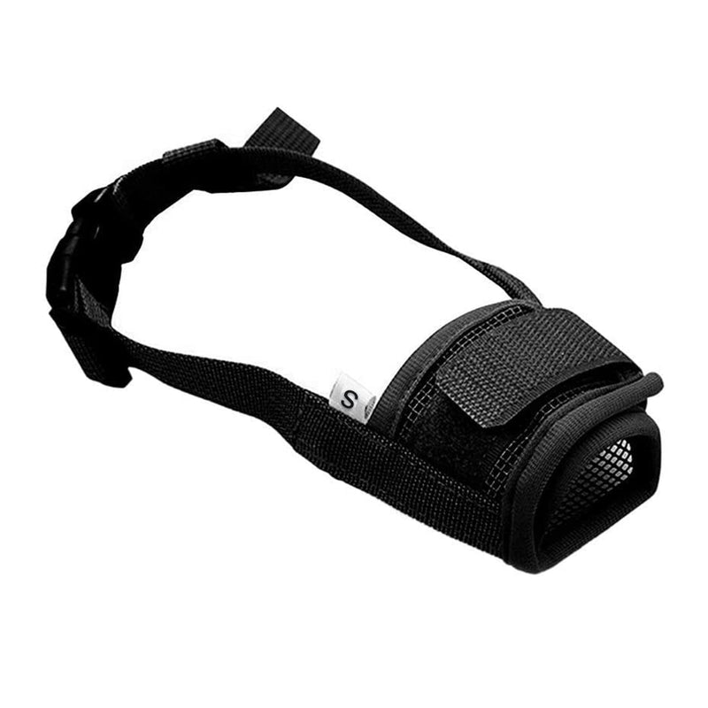 CRLLDPM Dog Muzzle Prevents Biting and Eating Barking and Chewing Nylon Muzzle for Small Medium Dogs with Breathable Mesh Soft Dog Mouth Guard with Adjustable Loop (S) - PawsPlanet Australia
