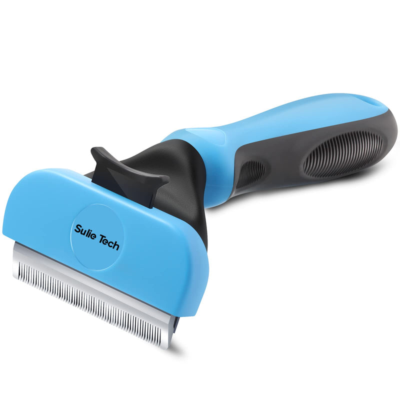 Sulie Tech self-cleaning deshedding brush, underhair brush for dogs or cats with short or long fur, for small to large cats and dogs - cat comb and dog comb - PawsPlanet Australia