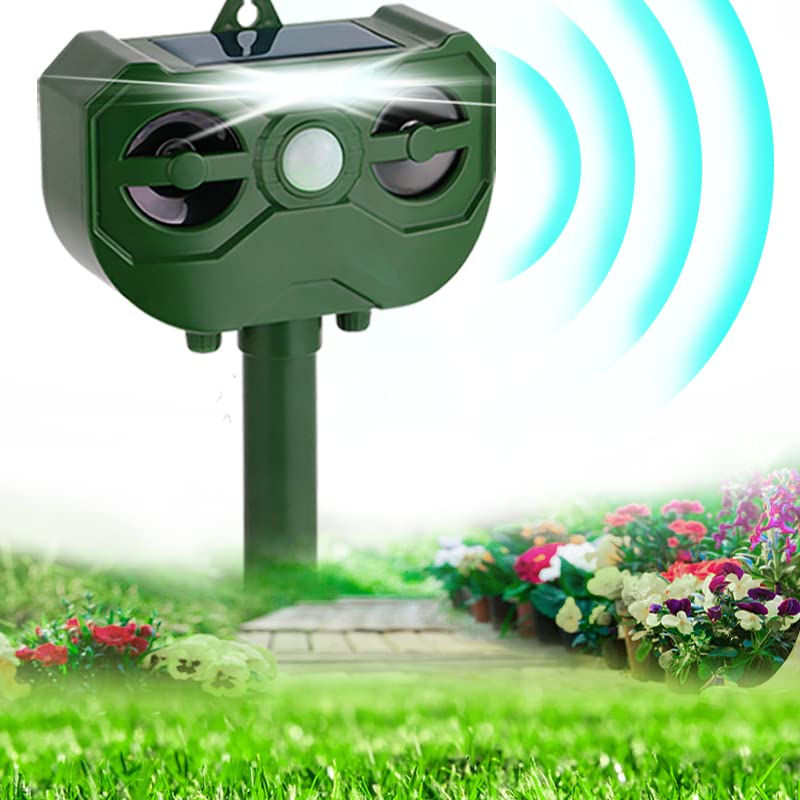 Cat deterrent for garden, IP65 imitates falcon call and alarm sound, ultrasonic solar animal repellent, marten deterrent, charging, waterproof marten repellent for the garden/yard, effective against cats - PawsPlanet Australia