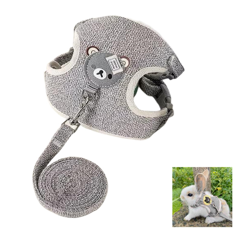 zingking 27-35 cm, 1.20 m adjustable rabbit leash, rabbit leash, rabbit accessories, cat harness set with leash, pet harness and leash for bunny cat little pet walking - PawsPlanet Australia