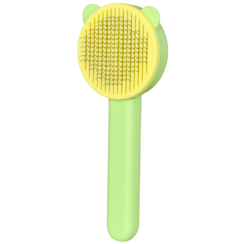 Dog Brush Cat Brush Animal Hair Brush Dog Brush Dog Brush for Long Hair and Short Hair Pet Hair Cleaning Brush (Green & Yellow) - PawsPlanet Australia