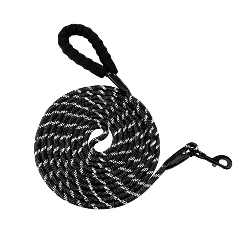 4.5 m nylon dog leash, dog training leash, waterproof dog leash, robust nylon dog leash for small, medium and large dogs (black) - PawsPlanet Australia