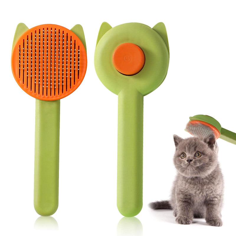 AWAVM cat brush dog brush for short hair and long hair animal hair brush - self-cleaning cat dog brush for removing loose undercoat and mats - PawsPlanet Australia