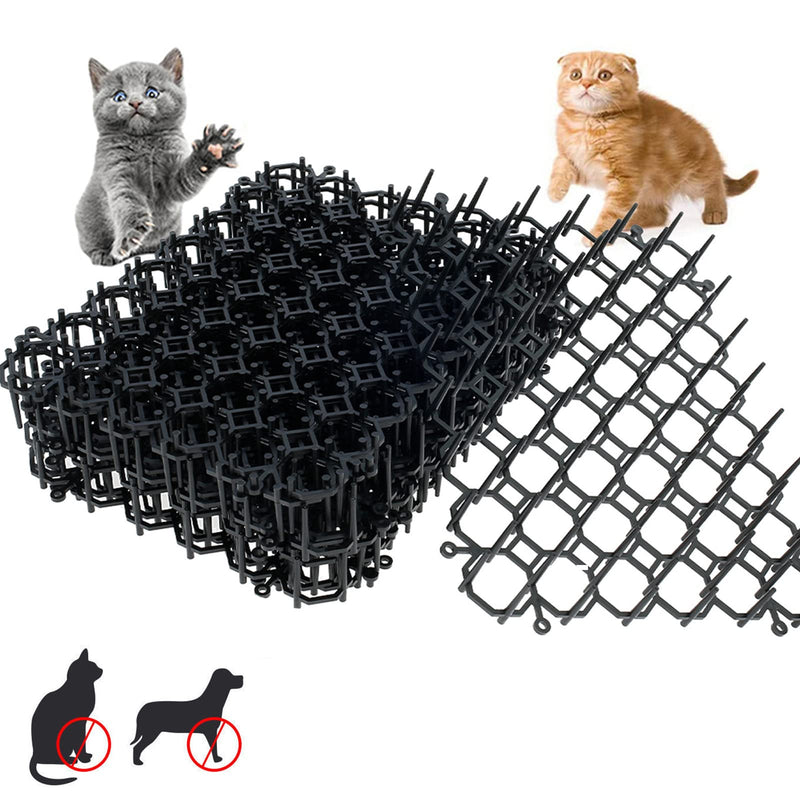 Plastic Cat Repellent Garden Defense Against Cats Anti Cat Thorn Mesh Cats Repel Garden Thorn Mesh Against Cats Anti Cat Mat with Spikes for Garden Home Home 21 x 16 cm Pack of 10 - PawsPlanet Australia