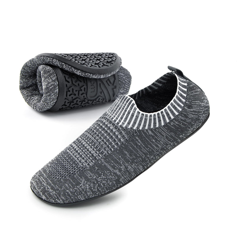 Lucky Sign Slippers Men Women Lightweight Hut Shoes Non-Slip Flat Slippers Barefoot Shoes Home Cozy Slippers 42 EU Dark Grey - PawsPlanet Australia