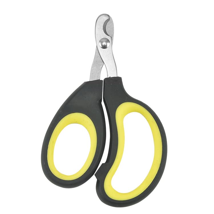 Xingdianfu Claw Scissors for Dogs Stainless Steel Claw Clippers Claw Care Cutter for Pets Claw Care for Small Animals (Yellow Black) Yellow Black - PawsPlanet Australia
