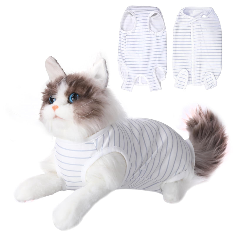 cobee Professional Cat Recovery Suit for Abdominal Wounds or Skin Diseases Cat Surgery Recovery Suit Soft E Collar Cone Alternative Cat Onesie after Surgery (Size L) L Size - PawsPlanet Australia